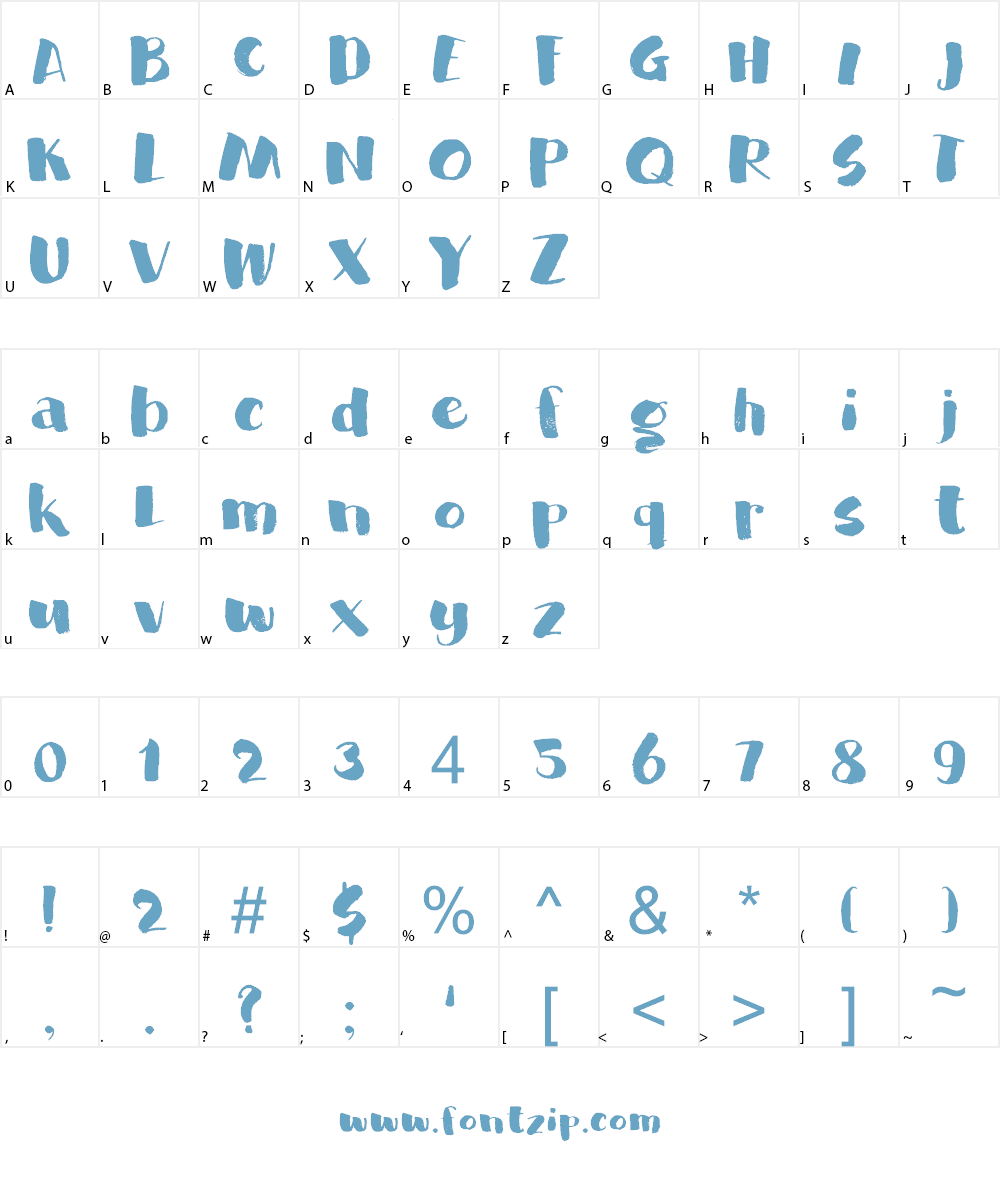 DK Garden Bed Font Character